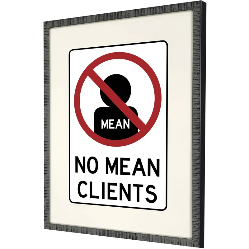 No Mean Clients Framed Art