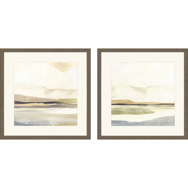 Slate Horizon II S/2 Framed Art