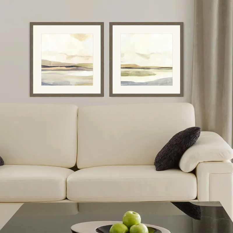 Slate Horizon II S/2 Framed Art