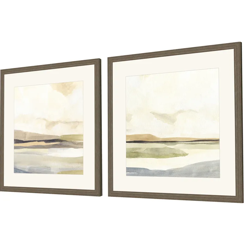 Slate Horizon II S/2 Framed Art