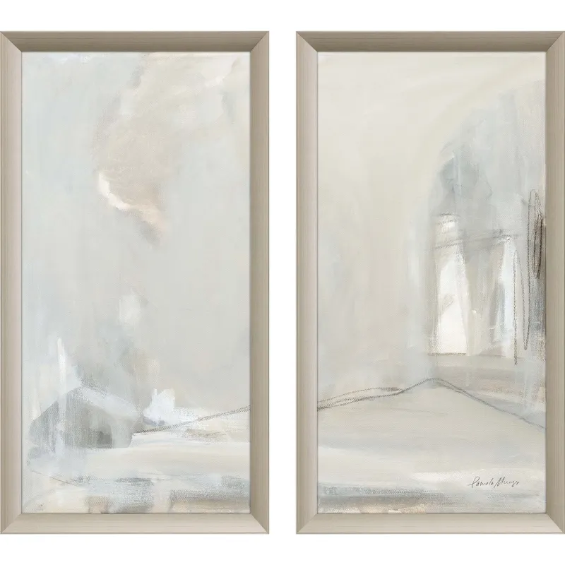 Delicate Gray S/2 Framed Art