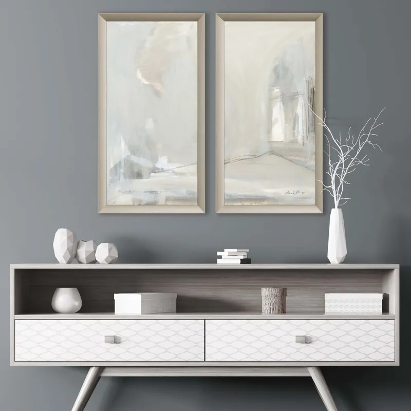 Delicate Gray S/2 Framed Art