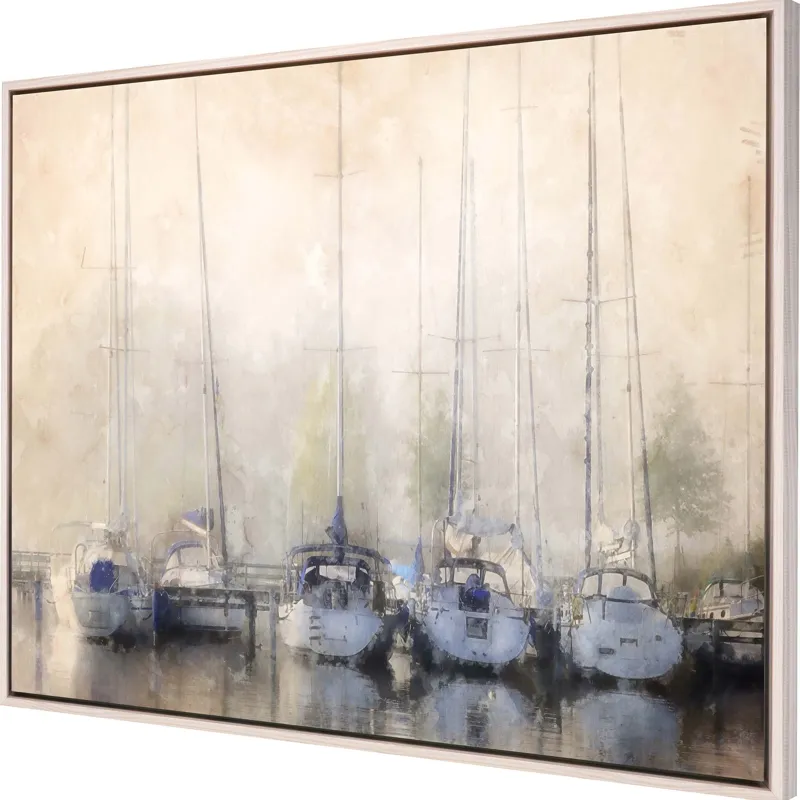 Sailboats in Fog Canvas