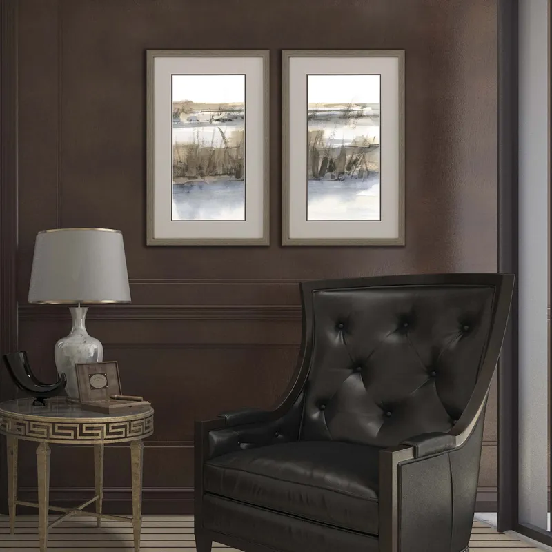 Blue-Grey Marsh S/2 Framed Art