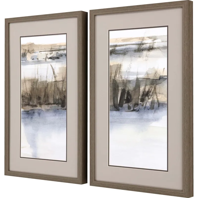 Blue-Grey Marsh S/2 Framed Art