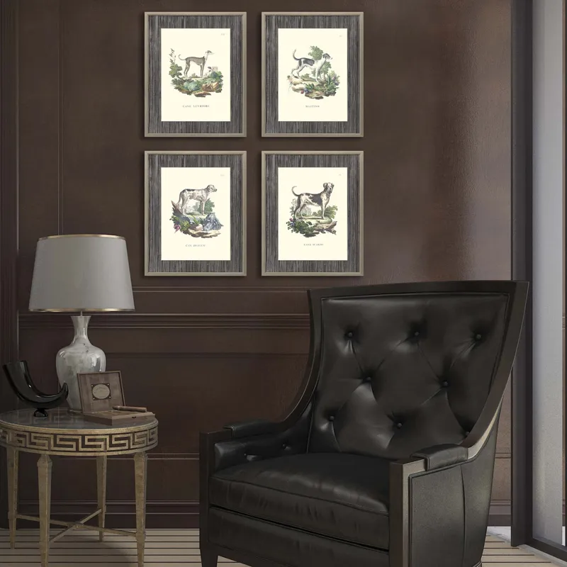 French Dogs S/4 Framed Art