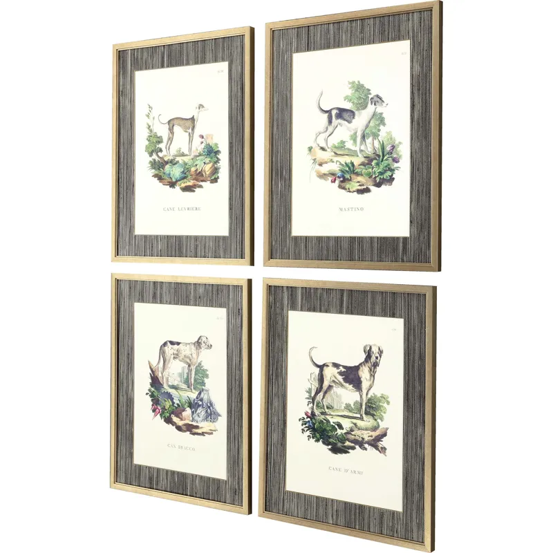 French Dogs S/4 Framed Art