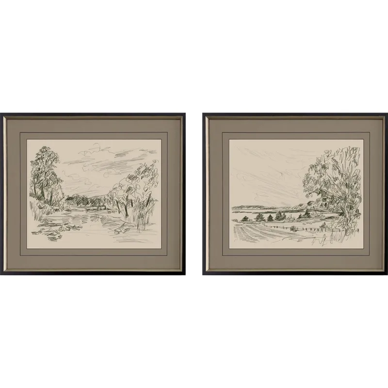 Sepia Scenes II S/2 Framed Art