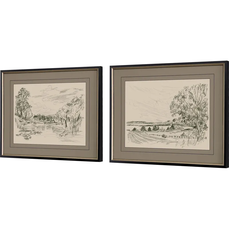 Sepia Scenes II S/2 Framed Art