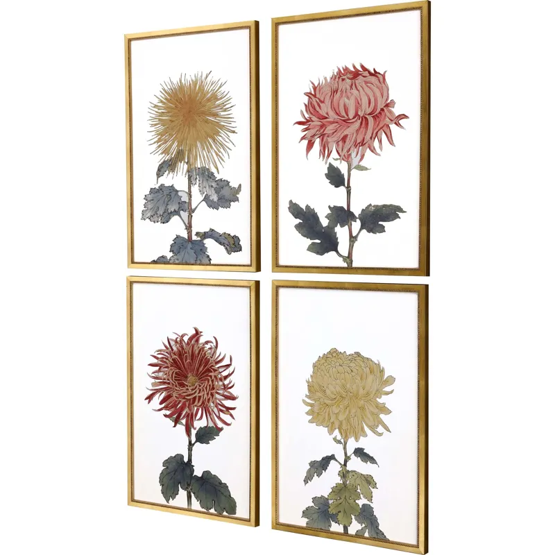 Chrysanthemum S/4 Framed Art