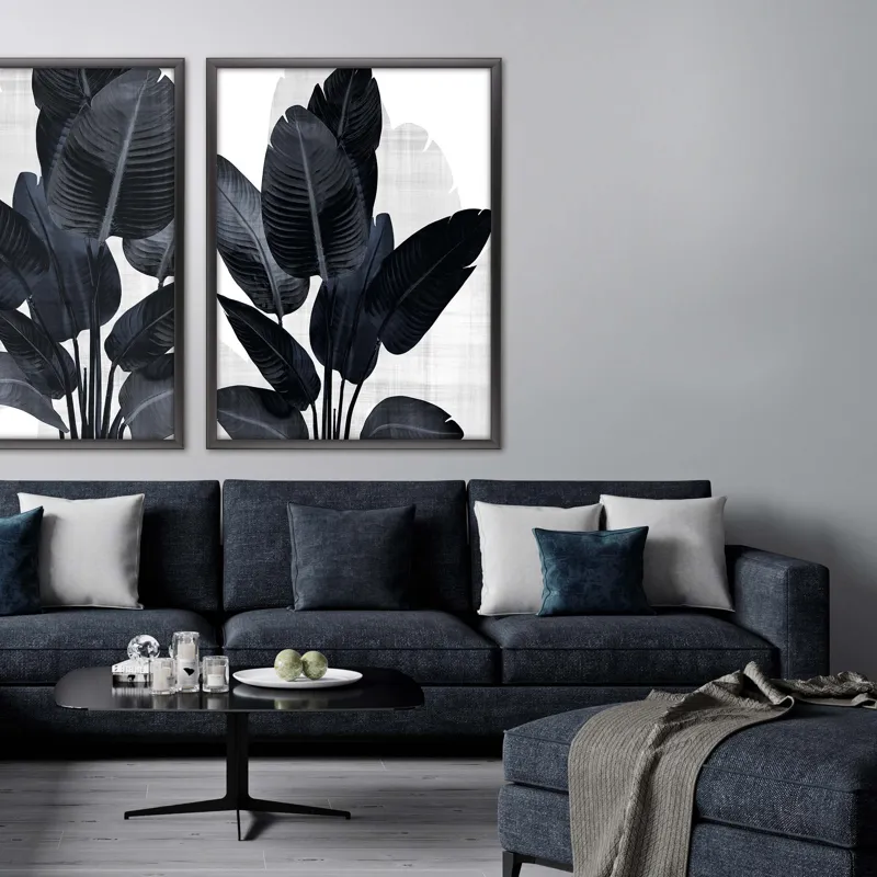 Palm Noir II Framed Art