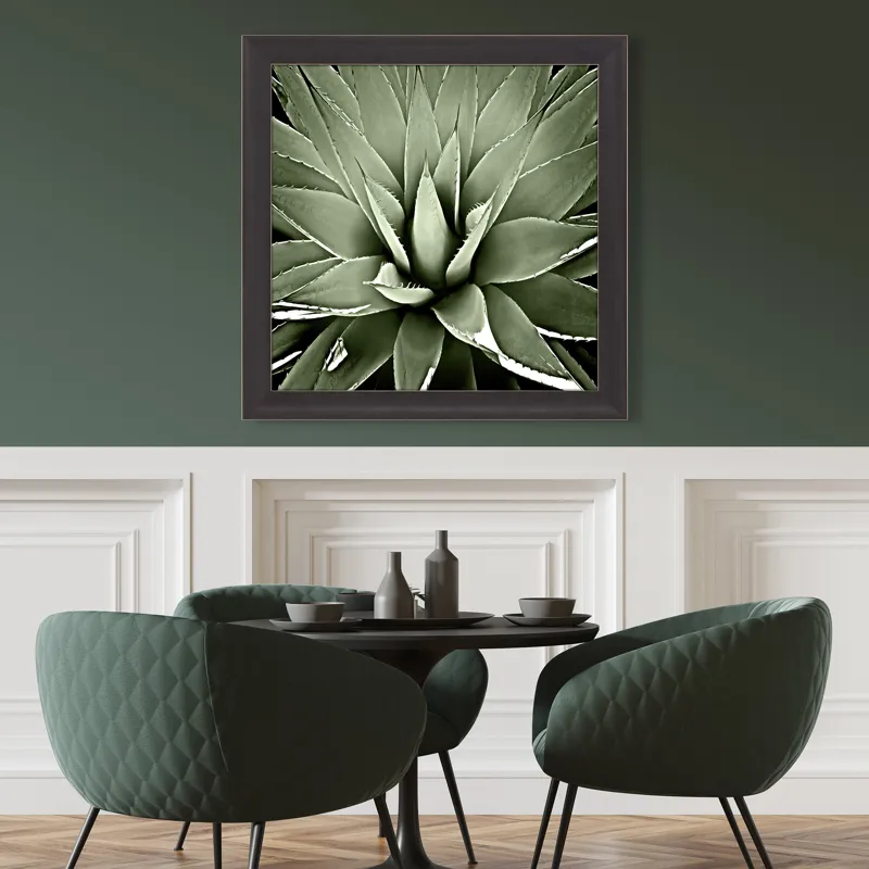 Green Succulent III Framed Art