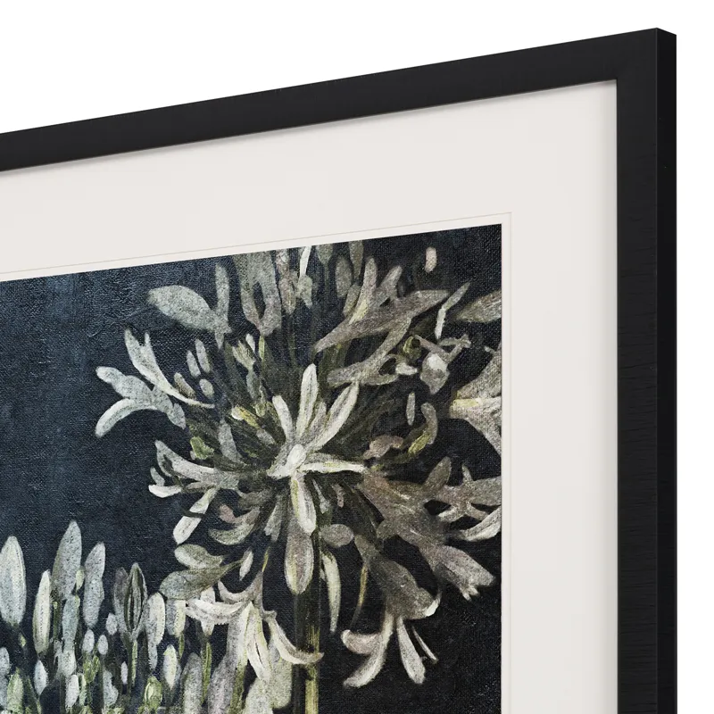 Midnight Lilies II Framed Art