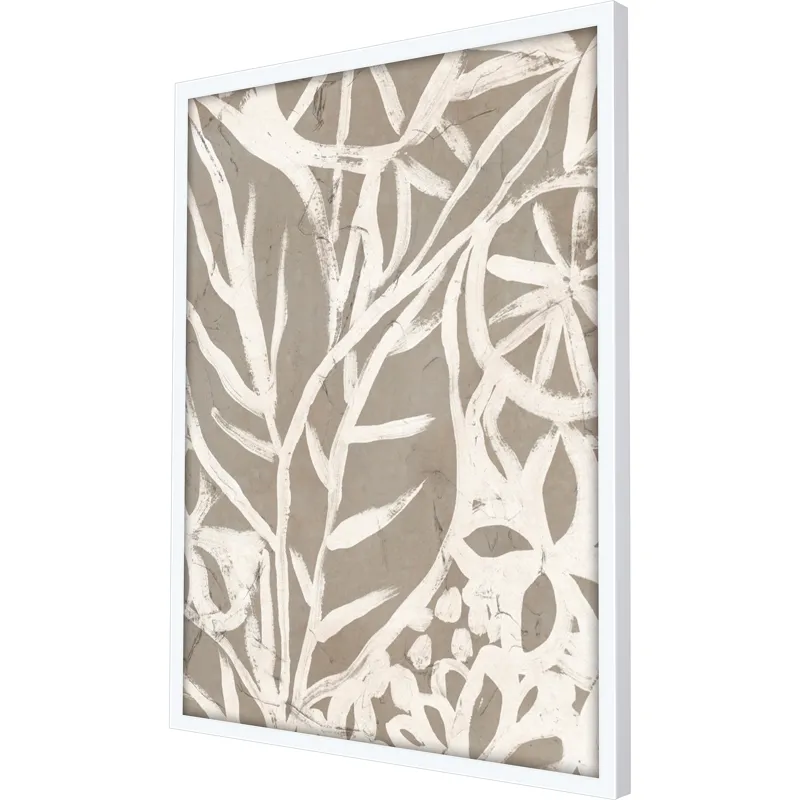 Mudcloth Foliage I Framed Art