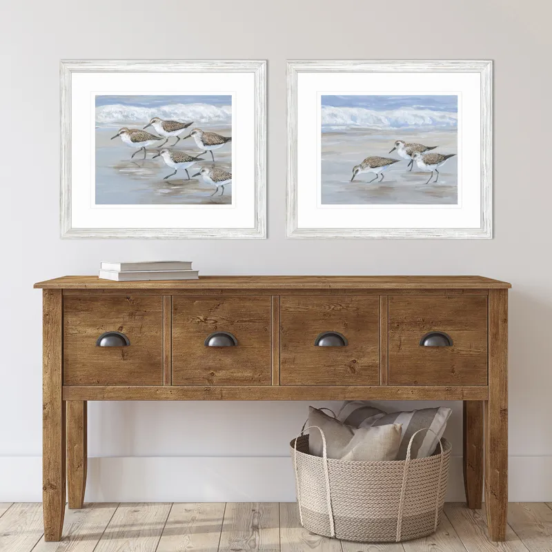 Sandpipers S/2 Framed Art