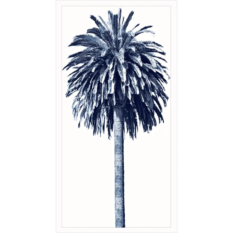 Palm Tree Blue II Framed Art