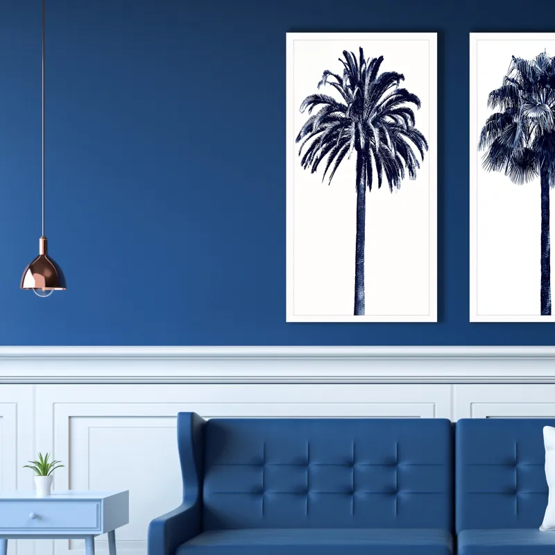 Palm Tree Blue III Framed Art