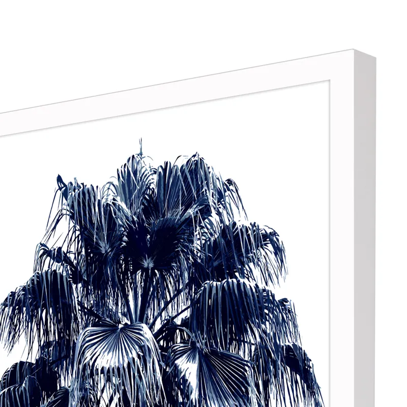 Palm Tree Blue IV Framed Art