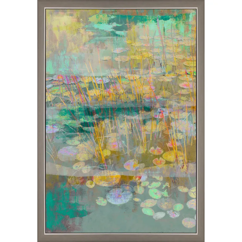 Reeds and Lilies I Framed Art