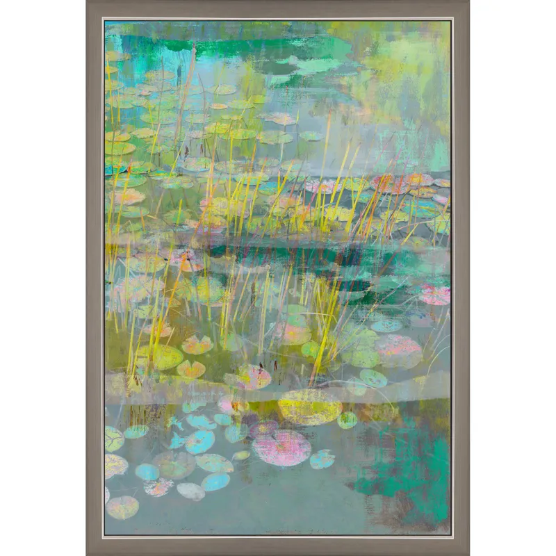 Reeds and Lilies II Framed Art