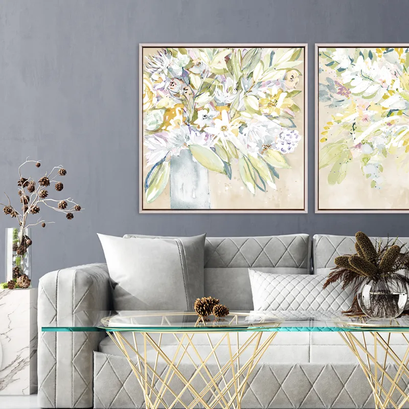 Soft Floral Burst I Canvas
