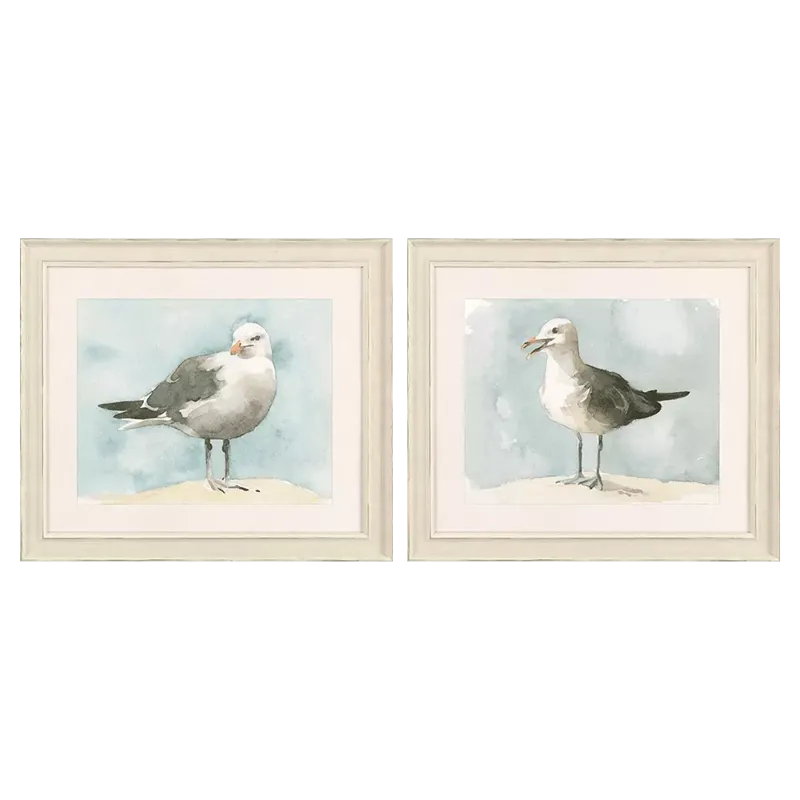Simple Seagulls S/2 Framed Art