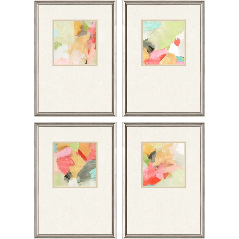 Pastel Splash S/4 Framed Art