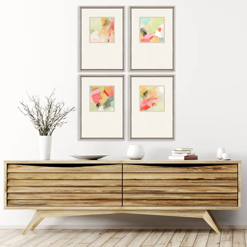Pastel Splash S/4 Framed Art