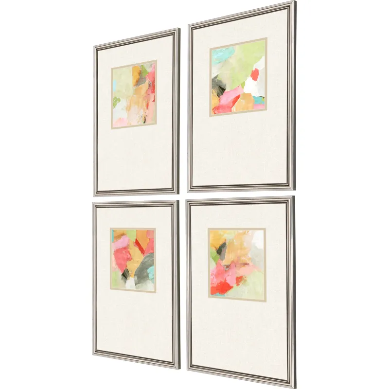 Pastel Splash S/4 Framed Art