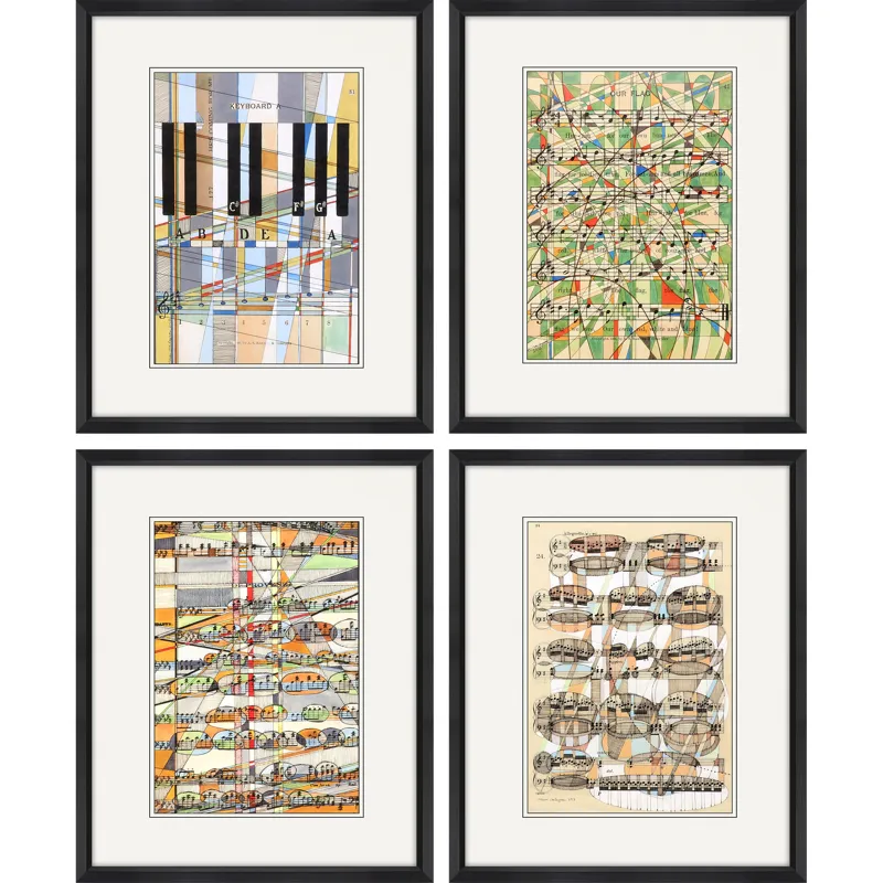 Geometry of Music S/4 Framed Art