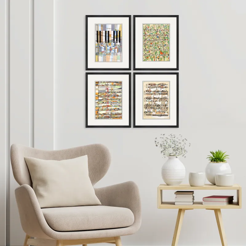 Geometry of Music S/4 Framed Art