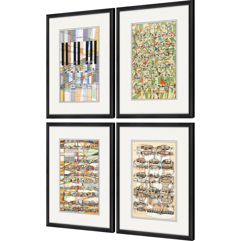 Geometry of Music S/4 Framed Art