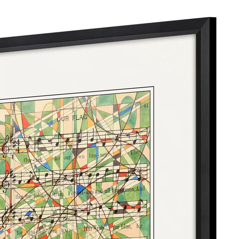 Geometry of Music S/4 Framed Art