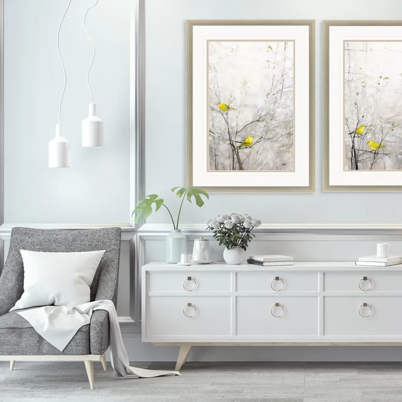 Birds in Trees I Framed Art