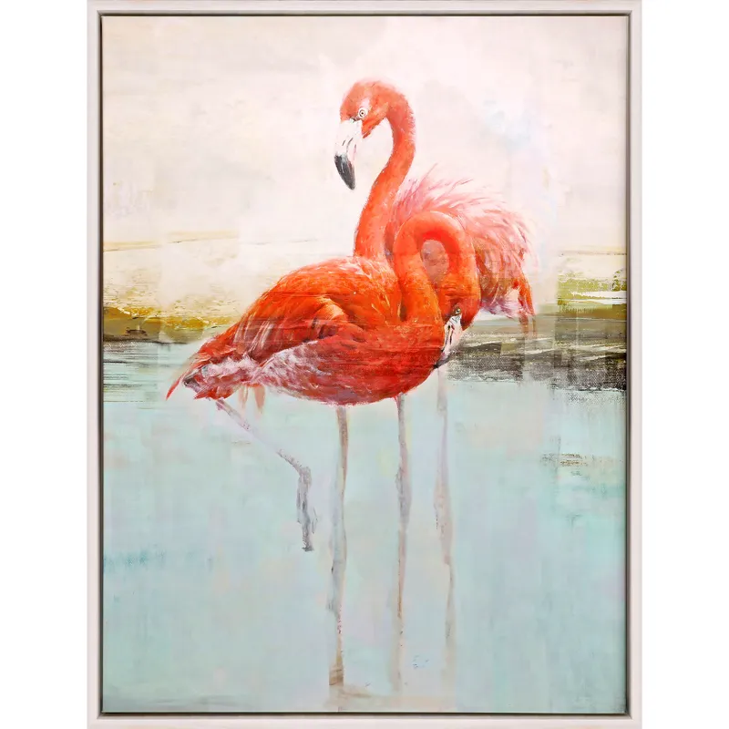 Wading Flamingo I Canvas