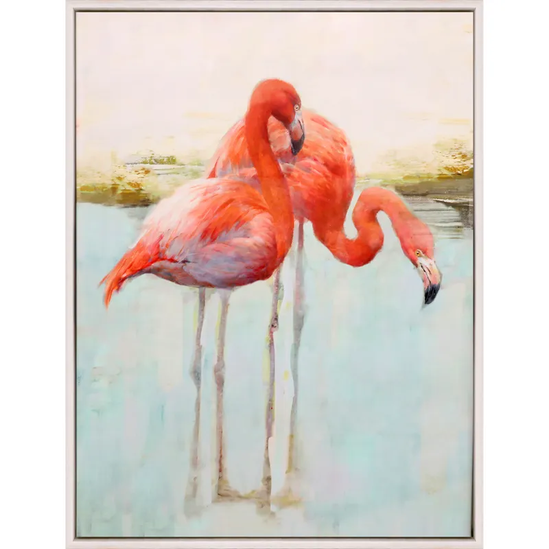 Wading Flamingo II Canvas