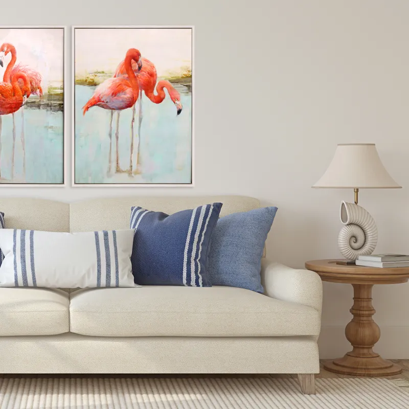 Wading Flamingo II Canvas
