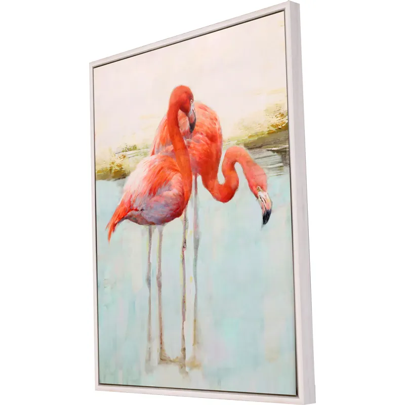 Wading Flamingo II Canvas