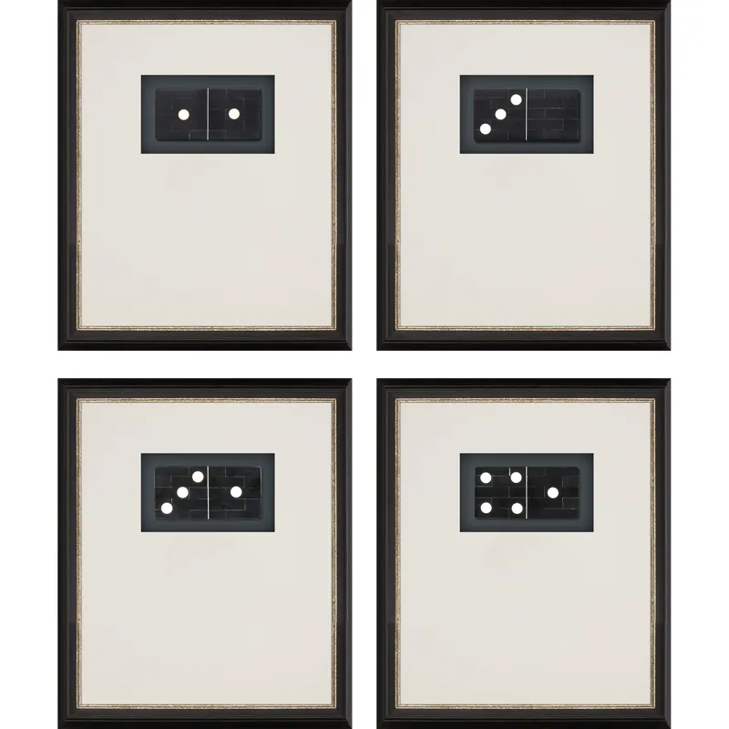Dominoes S/4 Framed Art