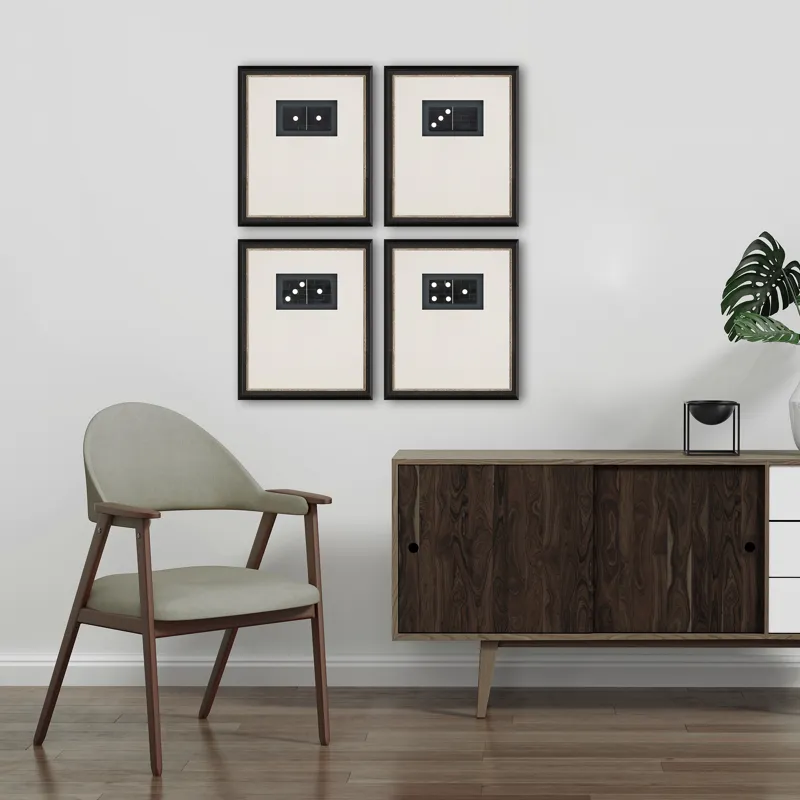 Dominoes S/4 Framed Art