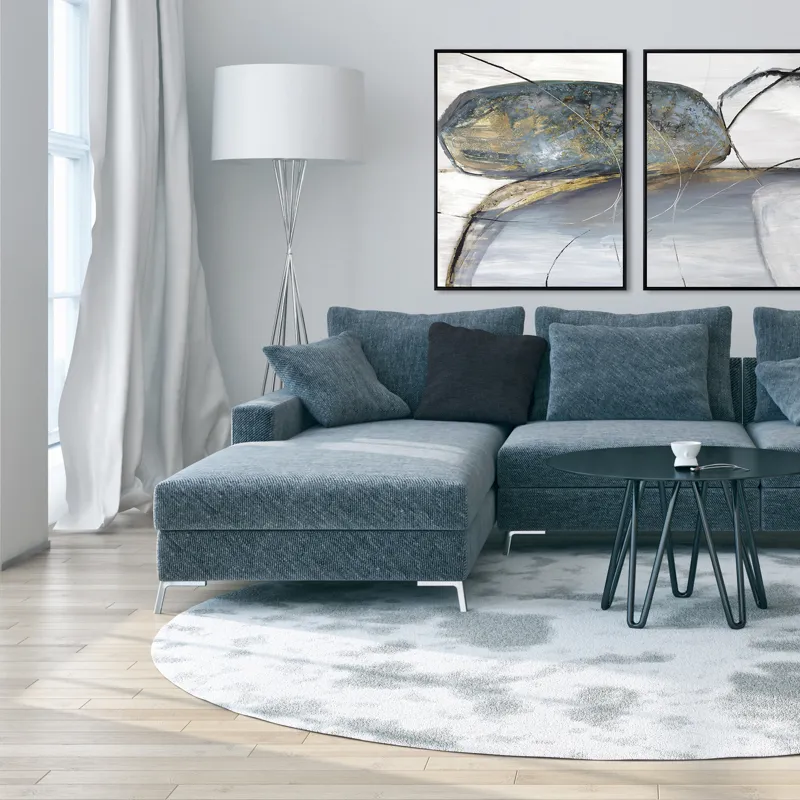 Teal Stones I Canvas