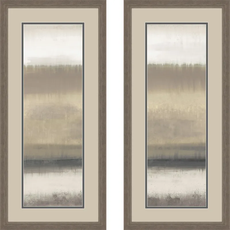 Neutral Sandbar Panel S/2 Framed Art