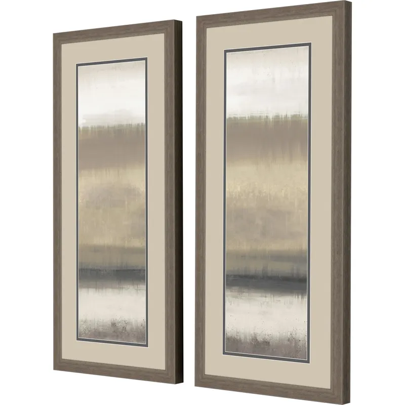 Neutral Sandbar Panel S/2 Framed Art