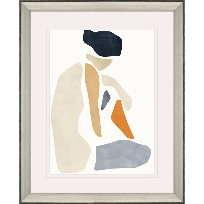 Silhouette Blocks Poise Framed Art
