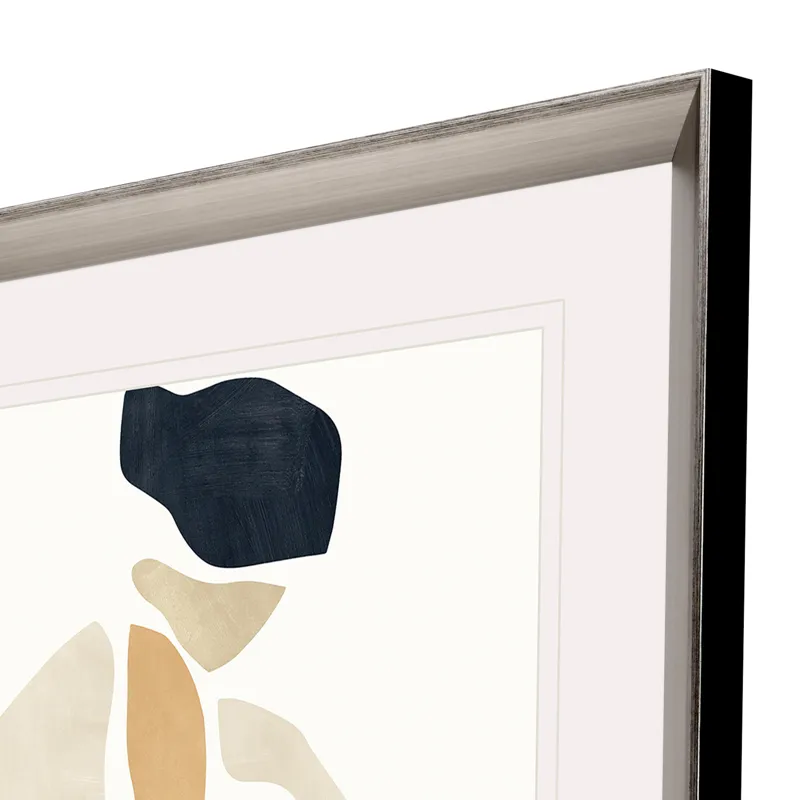 Silhouette Blocks Poise Framed Art