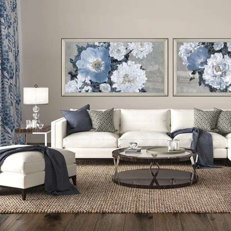 Lyrical Floral - Burst Framed Art
