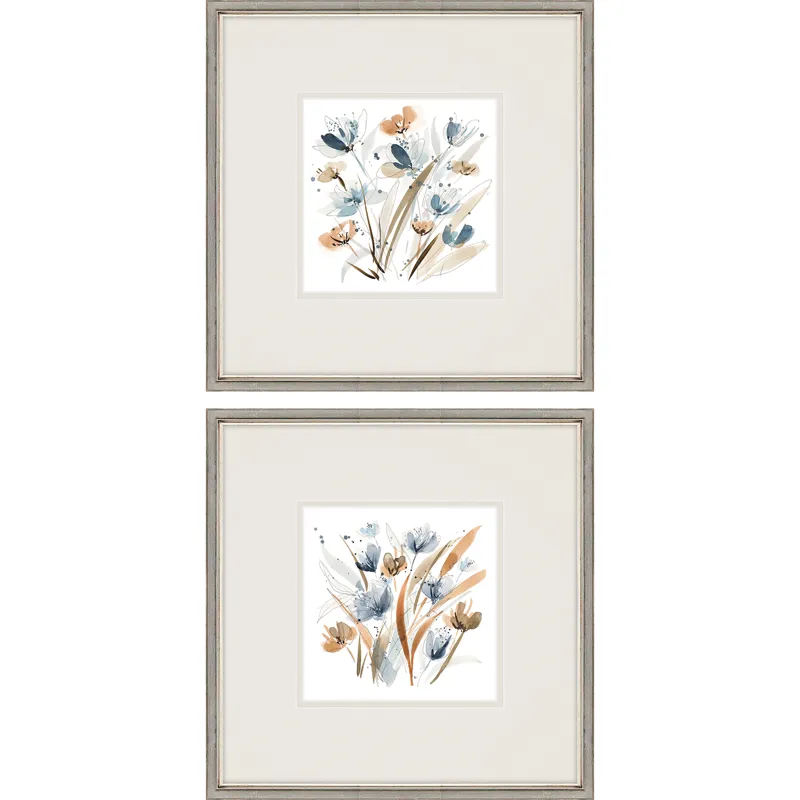 Coastal Blooms S/2 Framed Art