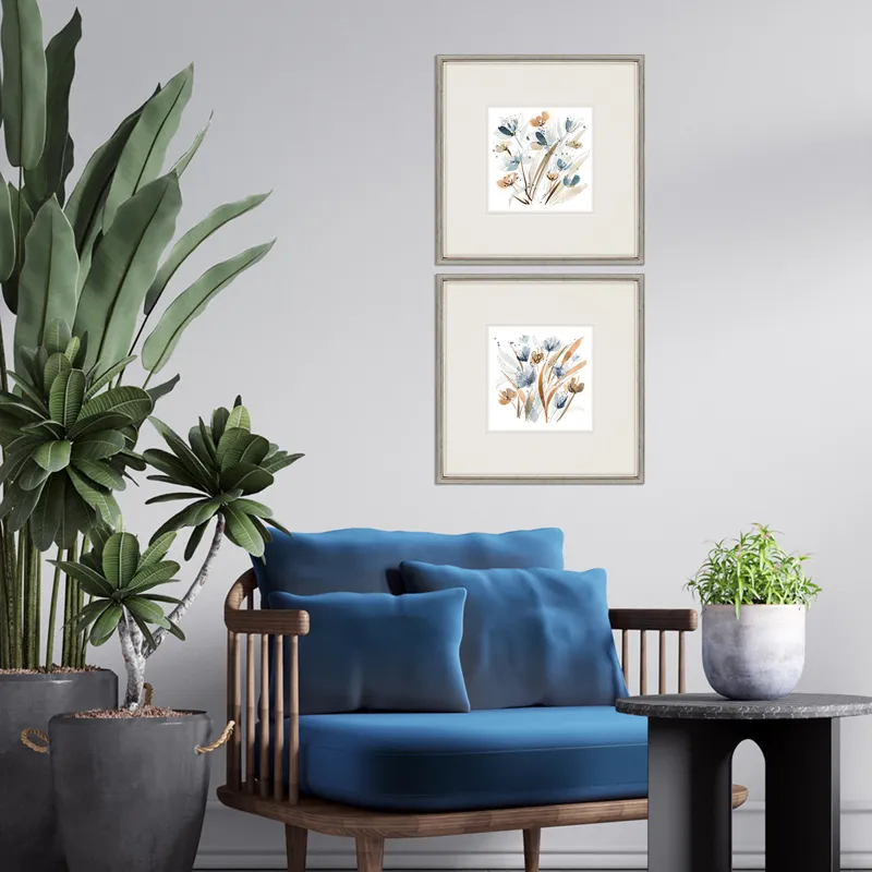 Coastal Blooms S/2 Framed Art