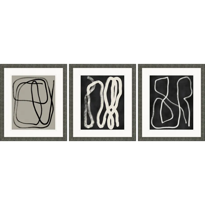 Naive Lines I S/3 Framed Art