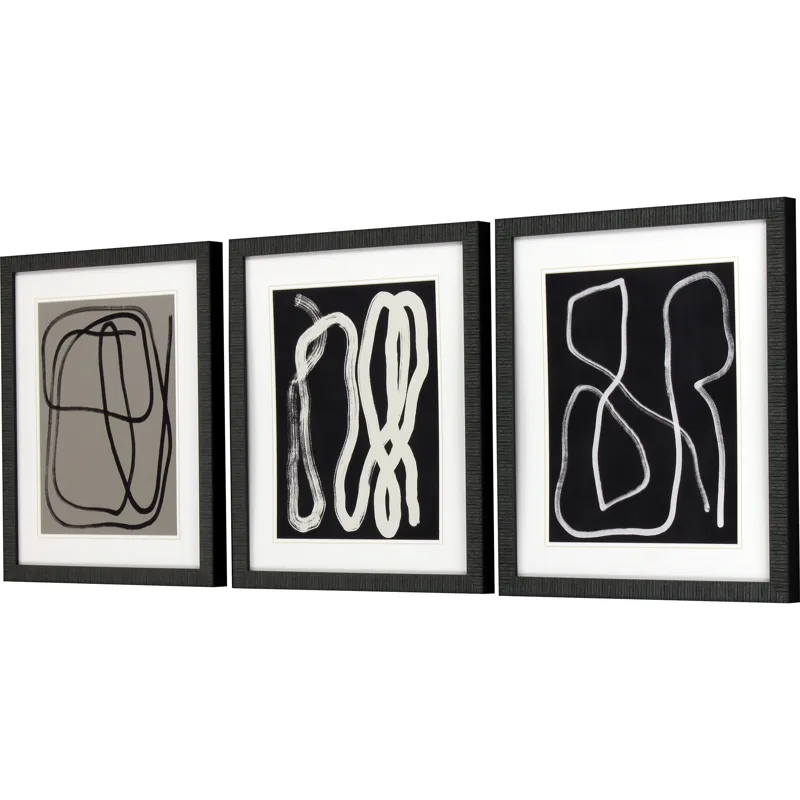 Naive Lines I S/3 Framed Art